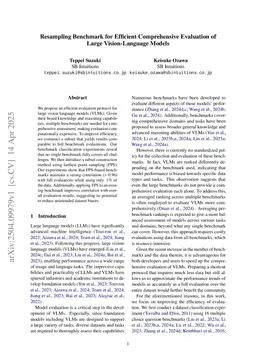 Resampling Benchmark for Efficient Comprehensive Evaluation of Large Vision-Language Models