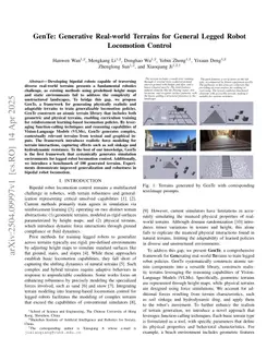 GenTe: Generative Real-world Terrains for General Legged Robot Locomotion Control