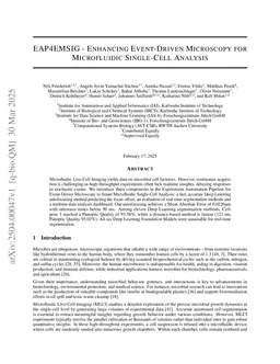 EAP4EMSIG -- Enhancing Event-Driven Microscopy for Microfluidic Single-Cell Analysis