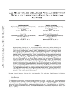 GAL-MAD: Towards Explainable Anomaly Detection in Microservice Applications Using Graph Attention Networks