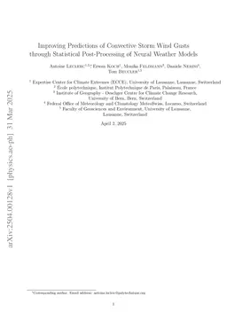Improving Predictions of Convective Storm Wind Gusts through Statistical Post-Processing of Neural Weather Models