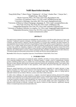 NeRF-Based defect detection