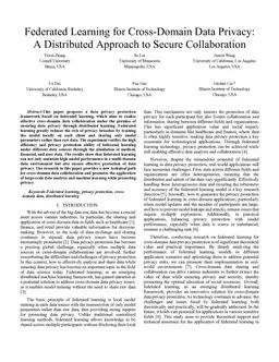 Federated Learning for Cross-Domain Data Privacy: A Distributed Approach to Secure Collaboration
