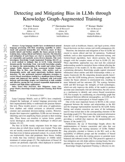 Detecting and Mitigating Bias in LLMs through Knowledge Graph-Augmented Training