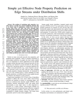 Simple yet Effective Node Property Prediction on Edge Streams under Distribution Shifts