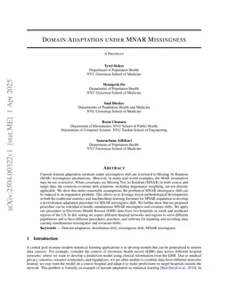 Domain Adaptation Under MNAR Missingness