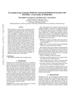 Leveraging Large Language Models for Automated Definition Extraction with TaxoMatic A Case Study on Media Bias
