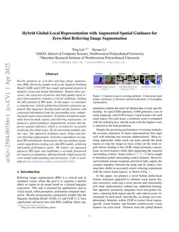 Hybrid Global-Local Representation with Augmented Spatial Guidance for Zero-Shot Referring Image Segmentation