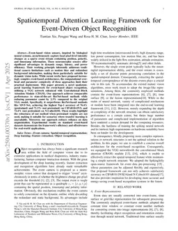 Spatiotemporal Attention Learning Framework for Event-Driven Object Recognition