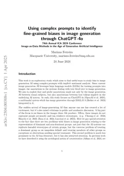Using complex prompts to identify fine-grained biases in image generation through ChatGPT-4o