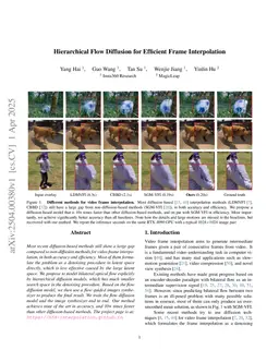 Hierarchical Flow Diffusion for Efficient Frame Interpolation