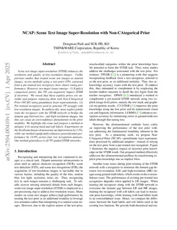 NCAP: Scene Text Image Super-Resolution with Non-CAtegorical Prior