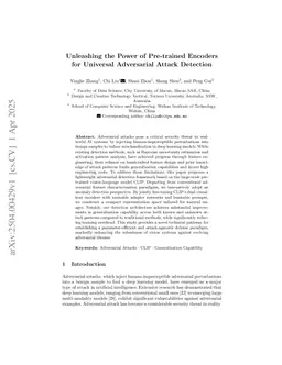 Unleashing the Power of Pre-trained Encoders for Universal Adversarial Attack Detection