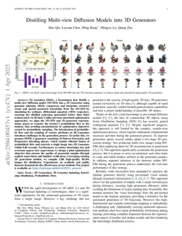 Distilling Multi-view Diffusion Models into 3D Generators
