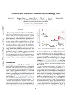 Learned Image Compression with Dictionary-based Entropy Model