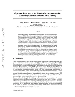 Operator Learning with Domain Decomposition for Geometry Generalization in PDE Solving