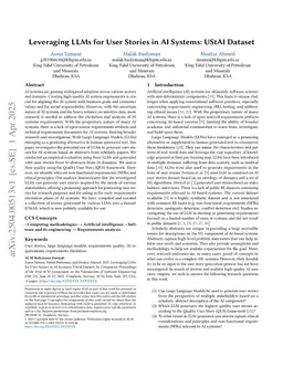 Leveraging LLMs for User Stories in AI Systems: UStAI Dataset