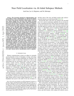 Near Field Localization via AI-Aided Subspace Methods