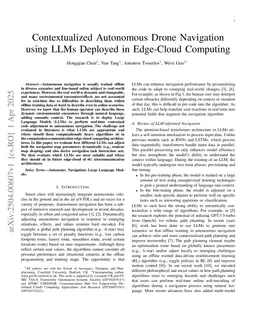 Contextualized Autonomous Drone Navigation using LLMs Deployed in Edge-Cloud Computing