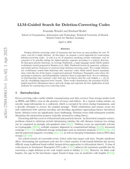 LLM-Guided Search for Deletion-Correcting Codes