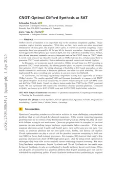 CNOT-Optimal Clifford Synthesis as SAT
