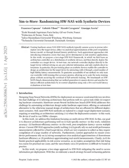 Sim-is-More: Randomizing HW-NAS with Synthetic Devices