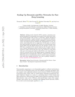 Scaling Up Resonate-and-Fire Networks for Fast Deep Learning
