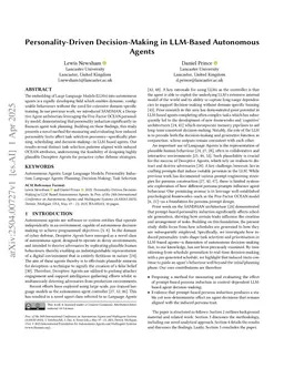 Personality-Driven Decision-Making in LLM-Based Autonomous Agents