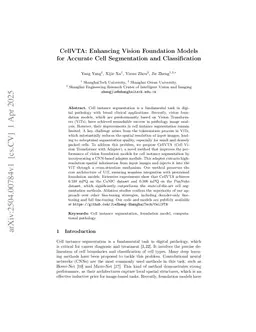 CellVTA: Enhancing Vision Foundation Models for Accurate Cell Segmentation and Classification