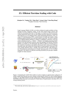 Z1: Efficient Test-time Scaling with Code