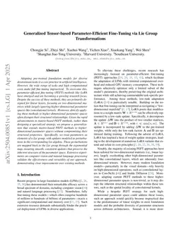 Generalized Tensor-based Parameter-Efficient Fine-Tuning via Lie Group Transformations