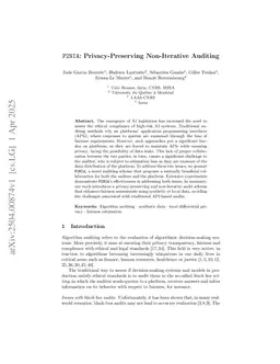 P2NIA: Privacy-Preserving Non-Iterative Auditing