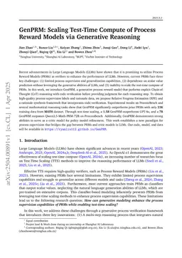 GenPRM: Scaling Test-Time Compute of Process Reward Models via Generative Reasoning