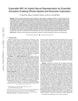 Explorable INR: An Implicit Neural Representation for Ensemble Simulation Enabling Efficient Spatial and Parameter Exploration