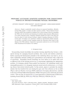 Provably Accurate Adaptive Sampling for Collocation Points in Physics-informed Neural Networks