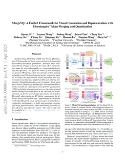 MergeVQ: A Unified Framework for Visual Generation and Representation with Disentangled Token Merging and Quantization