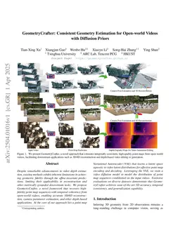 GeometryCrafter: Consistent Geometry Estimation for Open-world Videos with Diffusion Priors