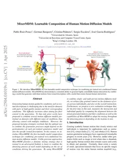 MixerMDM: Learnable Composition of Human Motion Diffusion Models