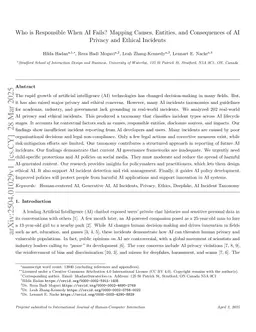 Who is Responsible When AI Fails? Mapping Causes, Entities, and Consequences of AI Privacy and Ethical Incidents