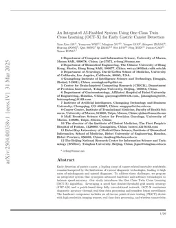 An Integrated AI-Enabled System Using One Class Twin Cross Learning (OCT-X) for Early Gastric Cancer Detection