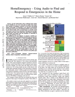 HomeEmergency -- Using Audio to Find and Respond to Emergencies in the Home