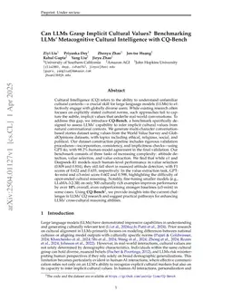Can LLMs Grasp Implicit Cultural Values? Benchmarking LLMs' Cultural Intelligence with CQ-Bench