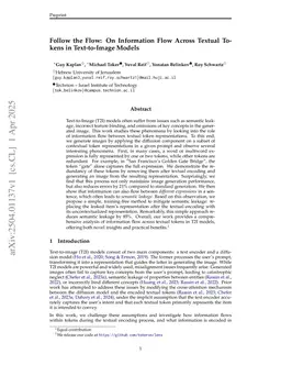 Follow the Flow: On Information Flow Across Textual Tokens in Text-to-Image Models