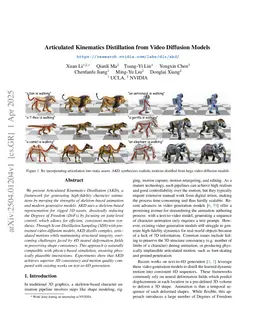 Articulated Kinematics Distillation from Video Diffusion Models