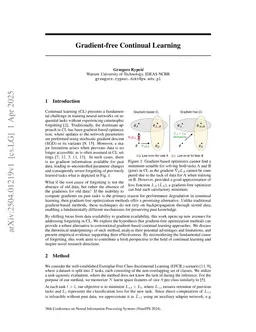 Gradient-free Continual Learning