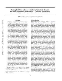 Scaling Test-Time Inference with Policy-Optimized, Dynamic Retrieval-Augmented Generation via KV Caching and Decoding