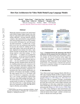 Slow-Fast Architecture for Video Multi-Modal Large Language Models