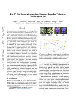 DALIP: Distribution Alignment-based Language-Image Pre-Training for Domain-Specific Data