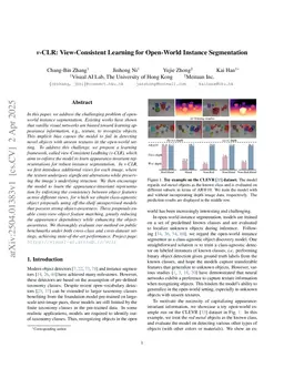 v-CLR: View-Consistent Learning for Open-World Instance Segmentation