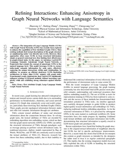 Refining Interactions: Enhancing Anisotropy in Graph Neural Networks with Language Semantics